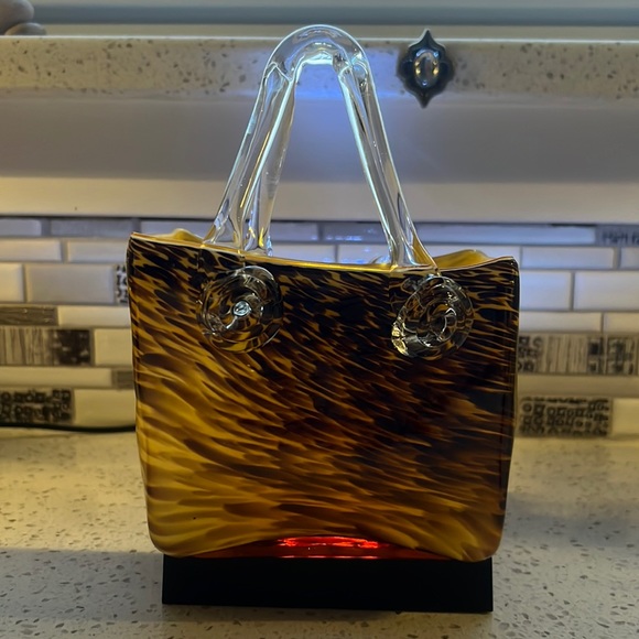 Glass purse vase - Picture 3 of 6